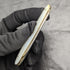 1921 British Antique White Pearl Shell Engraving Handle Pure Silver Blade Folding Pen Knife